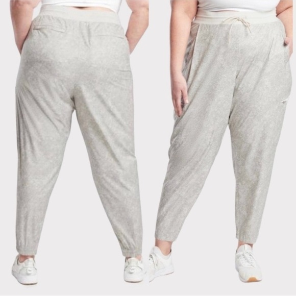 Athleta Venture Printed Jogger Pants Viper Gray Size 8 - Picture 2 of 9